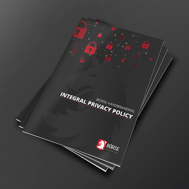 BÖRSE Handbranding integral privacy policy cover